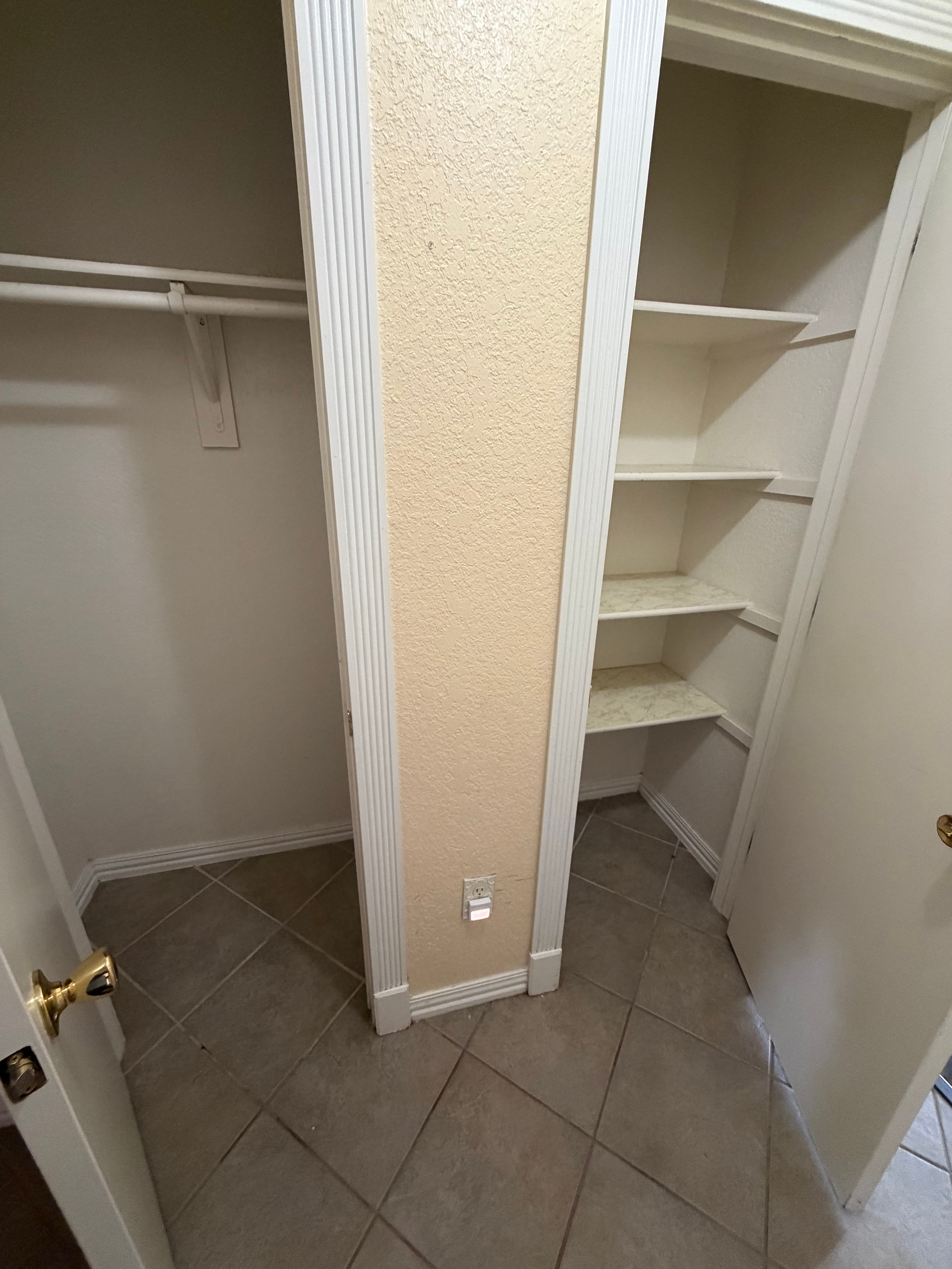 Clean organized closet